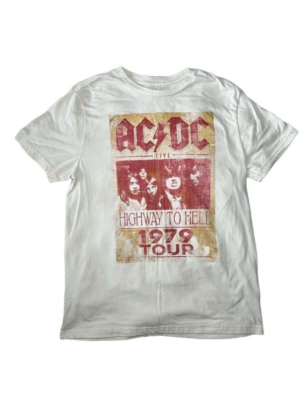 AC/DC Highway To Hell 1979 Tour Concert Graphic Band T-Shirt Medium